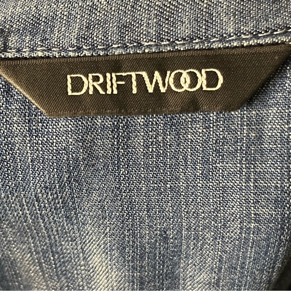 Sundance Driftwood Auger Falls Chambray Denim Floral Embroidered Shirt — Sz S - Picture 11 of 12